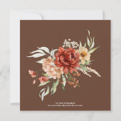Rustic Boho Fall Blume Hochzeit Einladung (Rückseite)