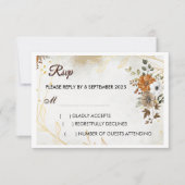 Rustic Boho Fall floral RSVP Card anpassen (Vorderseite)