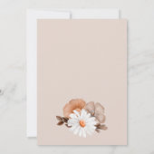 Rustic Boho Fall Floral Wedding Einladung (Rückseite)