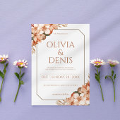 Rustic Boho Fall Floral Wedding Einladung