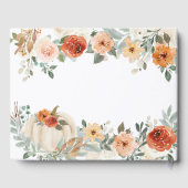 Rustic Boho Fall Herbst Pumpkin Blumenhochzeit Gästebuch (Rückseite)