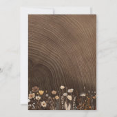 Rustic Boho Fall Wildblumen Hochzeit Einladung (Rückseite)