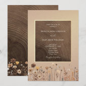 Rustic Boho Fall Wildblumen Hochzeit Einladung (Vorne/Hinten)