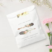 Rustic Boho Feather Floral Arrow Wedding Danke Geschenktütchen (Versiegelt)