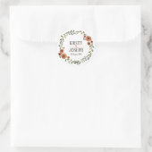 Rustic Boho Feather Floral Wreath Wedding Sticker (Tasche)