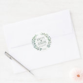 Rustic Boho Feather Floral Wreath Wedding Sticker (Umschlag)