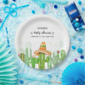 Rustic Boho Fiesta Cactus Taco 'Bout A Baby Shoote Pappteller (Party)