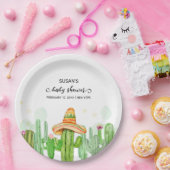 Rustic Boho Fiesta Cactus Taco 'Bout A Baby Shoote Pappteller (Party)