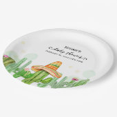 Rustic Boho Fiesta Cactus Taco 'Bout A Baby Shoote Pappteller (Schrägansicht)