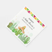 Rustic Boho Fiesta Cactus Taco 'Bout A Baby Shoote Serviette (Ecke)