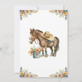 Rustic Boho First Rodeo Wild West Boy 1. Geburtsta Einladung (Rückseite)