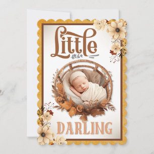 Rustic Boho Floral Baby Shower Einladungen