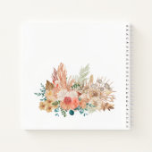 Rustic Boho Floral Baby Showgast Notizblock (Rückseite)