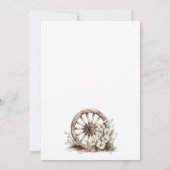 Rustic Boho Floral Cowgirl Hat Bachelorette Party Einladung (Rückseite)