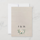 Rustic Boho Floral Elegante Roses Save The Date (Rückseite)