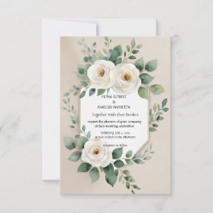 Rustic Boho Floral Elegante Roses Save The Date