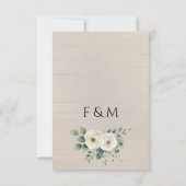 Rustic Boho Floral Elegante Wedding Dankeskarte (Rückseite)