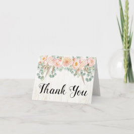 Rustic Boho Floral Eukalyptus Danke Karte
