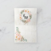 Rustic Boho Floral Eukalyptus Danke Karte (Innenseite)