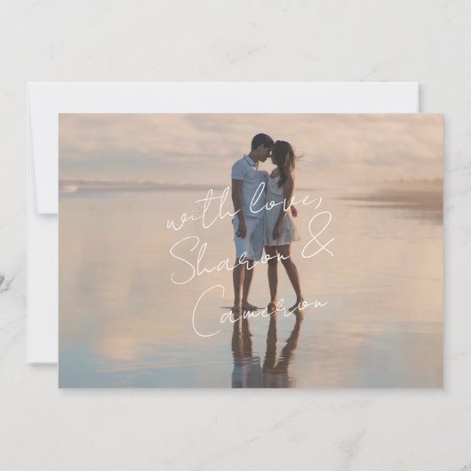 Rustic Boho Floral Garden Wedding Save The Date (Rückseite)