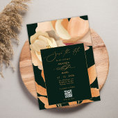 Rustic Boho Floral Green Save the Date Einladung