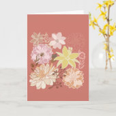 Rustic Boho Floral Pattern Karte (Gelbe Blume)