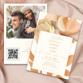 Rustic Boho Floral Peach Wedding Einladung
