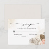 Rustic Boho Floral Terracotta Wedding RSVP Card Karte (Vorne/Hinten)