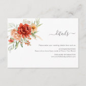 Rustic Boho Floral Wedding Card Begleitkarte (Vorderseite)
