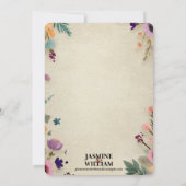 🎨 Rustic Boho Floral Wedding Einladung 💌 🌿 (Rückseite)