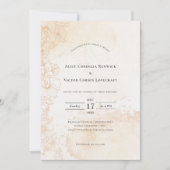 Rustic Boho Floral Wedding Einladung (Vorderseite)