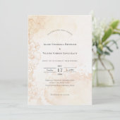 Rustic Boho Floral Wedding Einladung (Stehend Vorderseite)