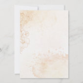 Rustic Boho Floral Wedding Einladung (Rückseite)