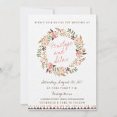 Rustic Boho Floral Wedding Einladungen (Vorderseite)