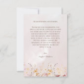 Rustic Boho Floral Wedding Flat Danke Karte (Vorderseite)