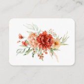 Rustic Boho Floral Wedding RSVP Details QR Code en Begleitkarte (Rückseite)