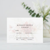 Rustic Boho Floral Wedding RSVP Einladung (Stehend Vorderseite)