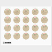Rustic Boho Floral Wedding Sticker (Blatt)