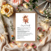 Rustic Boho Floral Western Wedding Guest Details Begleitkarte