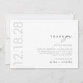 Rustic Boho Foto Wedding Dankeschön Card Dankeskarte (Rückseite)