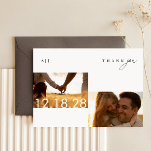 Rustic Boho Foto Wedding Dankeschön Card Dankeskarte