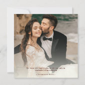 Rustic Boho Foto Wedding Speichern Sie das Datum E (Rückseite)