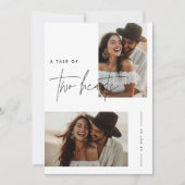 Rustic Boho Foto Wedite Einladung (Vorderseite)