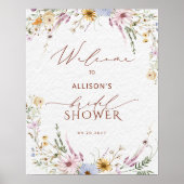 Rustic Boho Garden Blume Brautparty Willkommen Poster (Vorne)