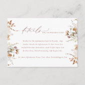 Rustic Boho Garden Blume Hochzeit Begleitkarte (Vorderseite)
