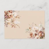 Rustic Boho Garden Blume Hochzeit Begleitkarte (Rückseite)