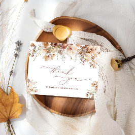 Rustic Boho Garden Blume Hochzeit Dankeskarte