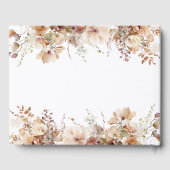 Rustic Boho Garden Blume Hochzeit Gästebuch (Rückseite)