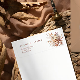 Rustic Boho Garden Blume Hochzeit Rücksendeadresse