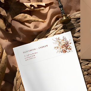 Rustic Boho Garden Blume Hochzeit Rücksendeadresse